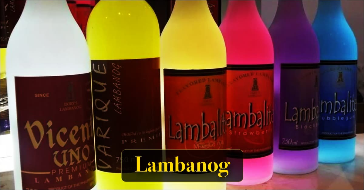 Lambanog Moonshine Alcohol bottles